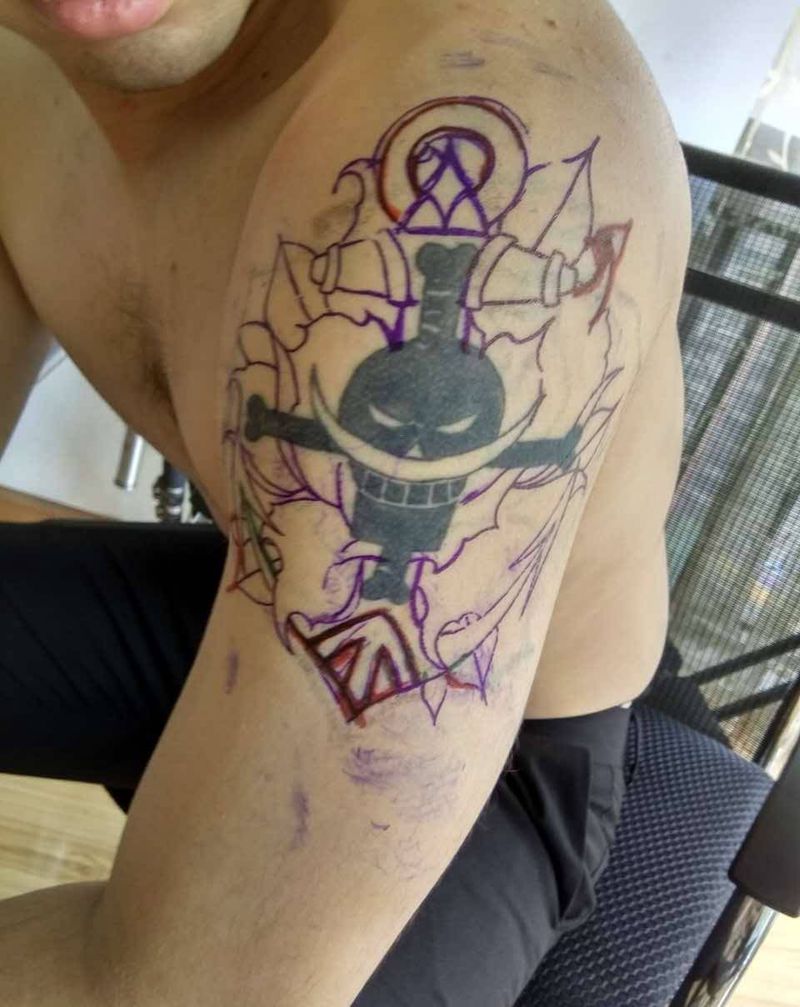 旧图修改纹身图片_成品手稿手臂欧美纹身图案