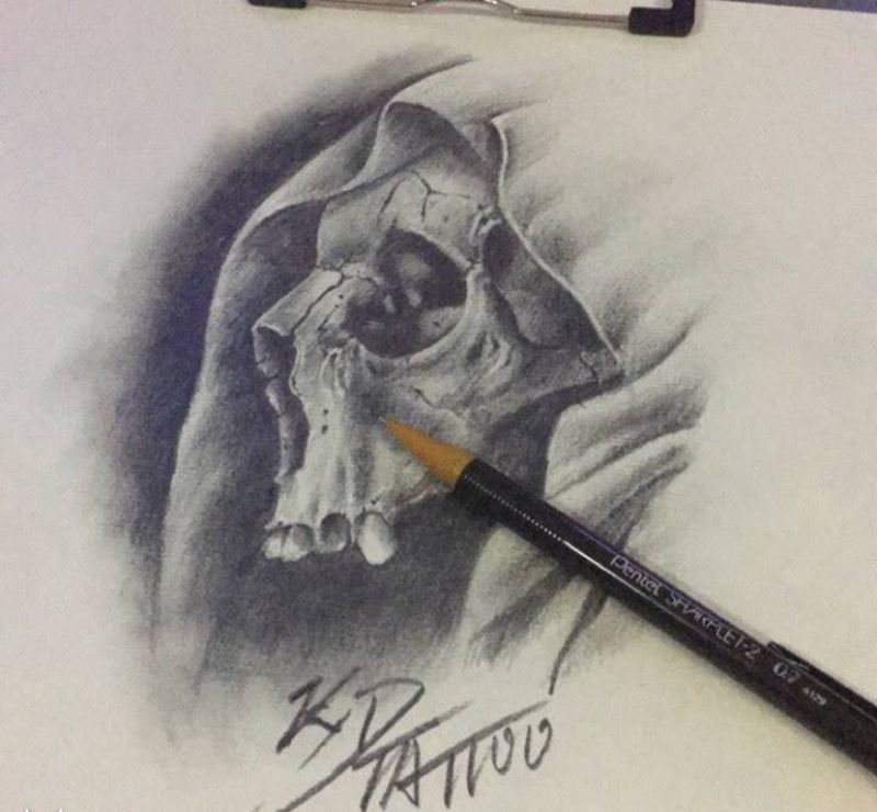 素描☠️手稿纹身图片_手稿插画写实欧美人物静物纹身图案