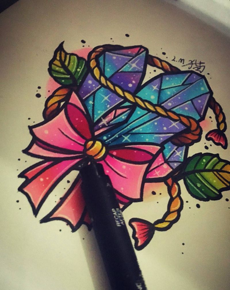 Old school 稿纹身图片_手稿插画欧美清新纹身图案