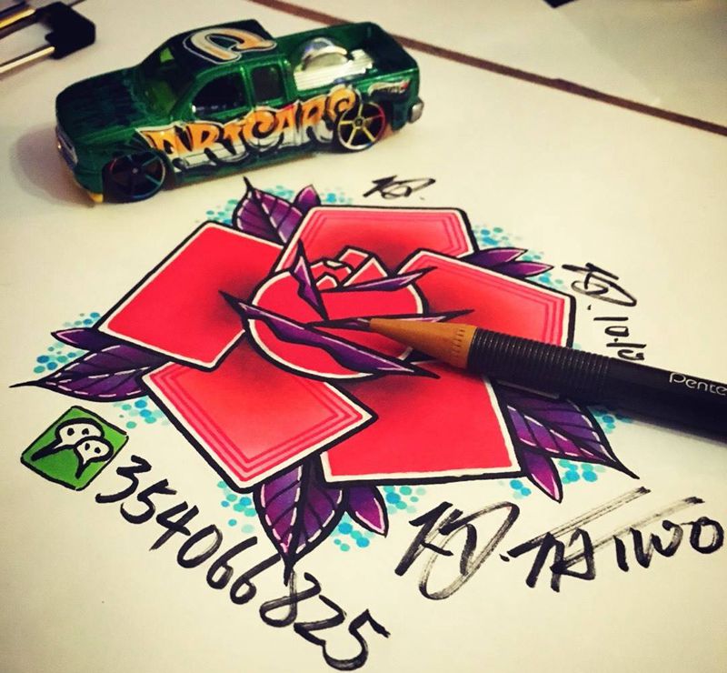 Old school纹身图片_手稿插画欧美纹身图案