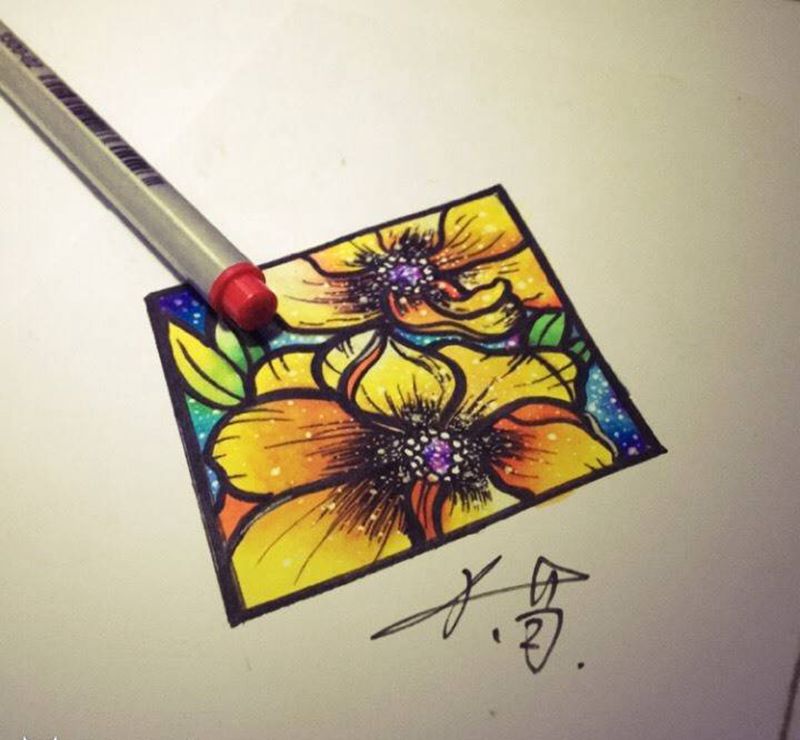 Old school手稿纹身图片_手稿插画欧美纹身图案