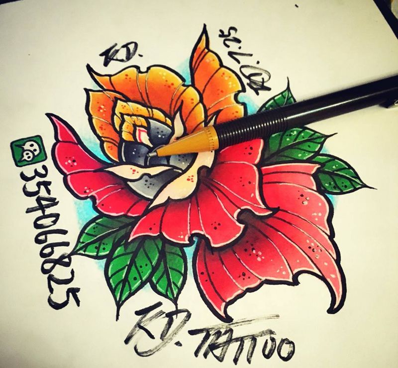 Old school纹身图片_手稿插画欧美纹身图案