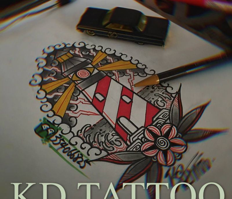 灯纹身图片_Old School纹身图案