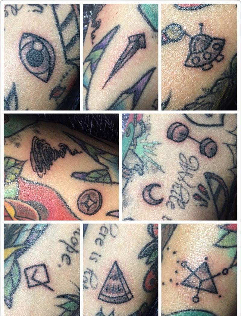 今天的小图纹身图片_成品手臂欧美清新纹身图案