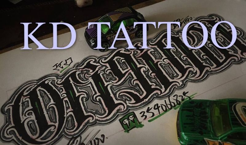 练习纹身图片_手稿插画欧美字符匪气花体字奇卡诺纹身图案