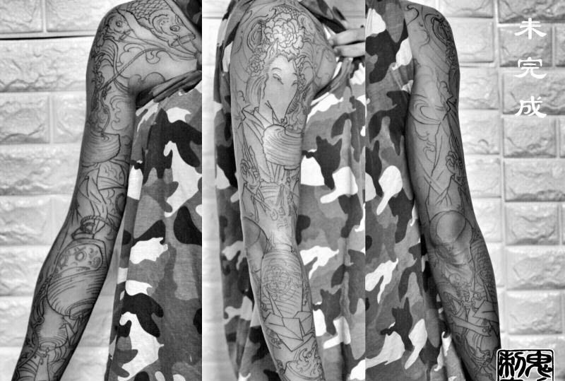 鬼手纹身纹身图片_云南昆明纹身图案