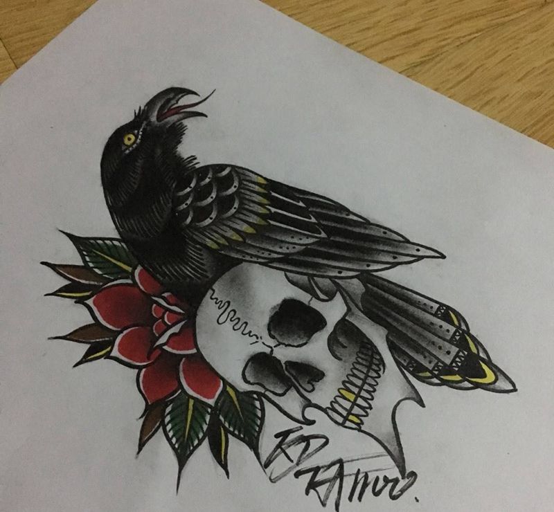 old school纹身图片_成品手稿插画欧美纹身图案