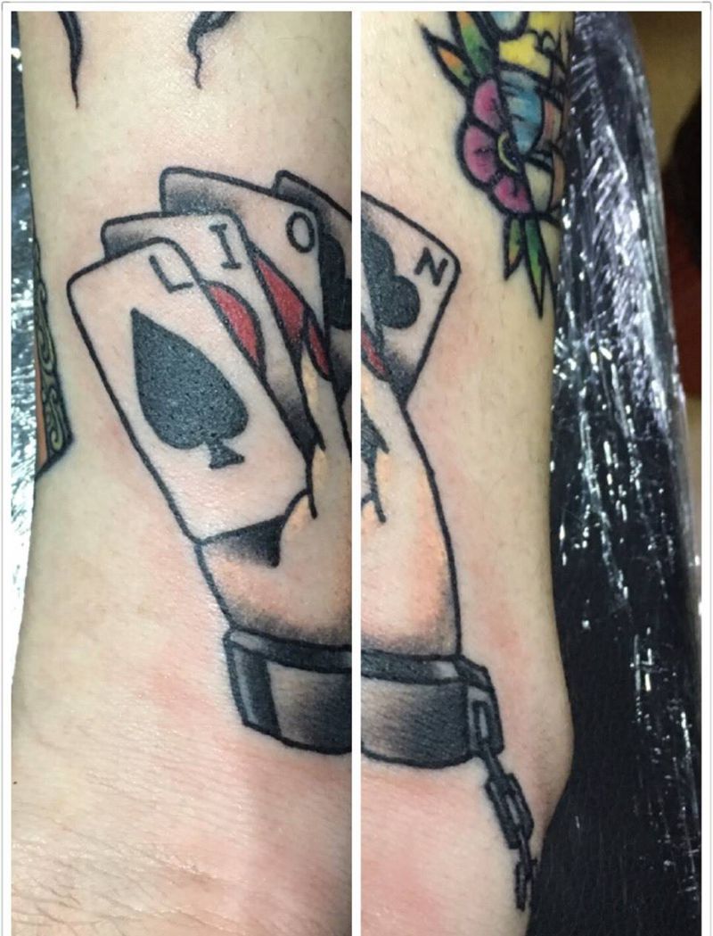 old school纹身图片_成品欧美扑克纹身图案