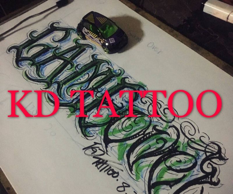 交稿纹身图片_成品手稿插画欧美字符奇卡诺花体字匪气纹身图案