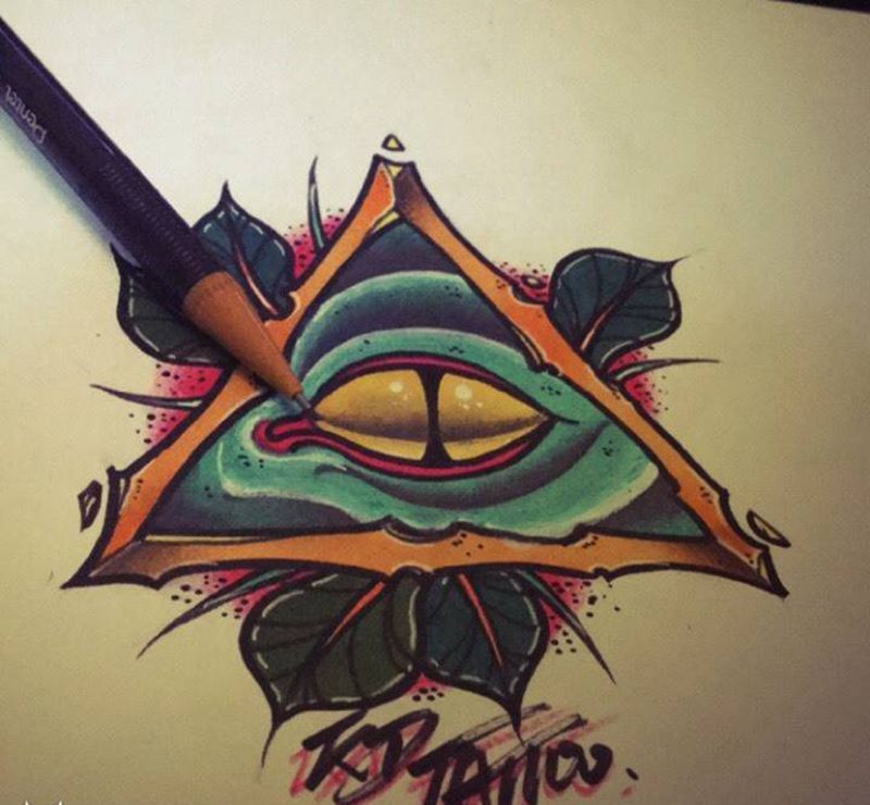 New school手稿纹身图片_插画手稿欧美纹身图案