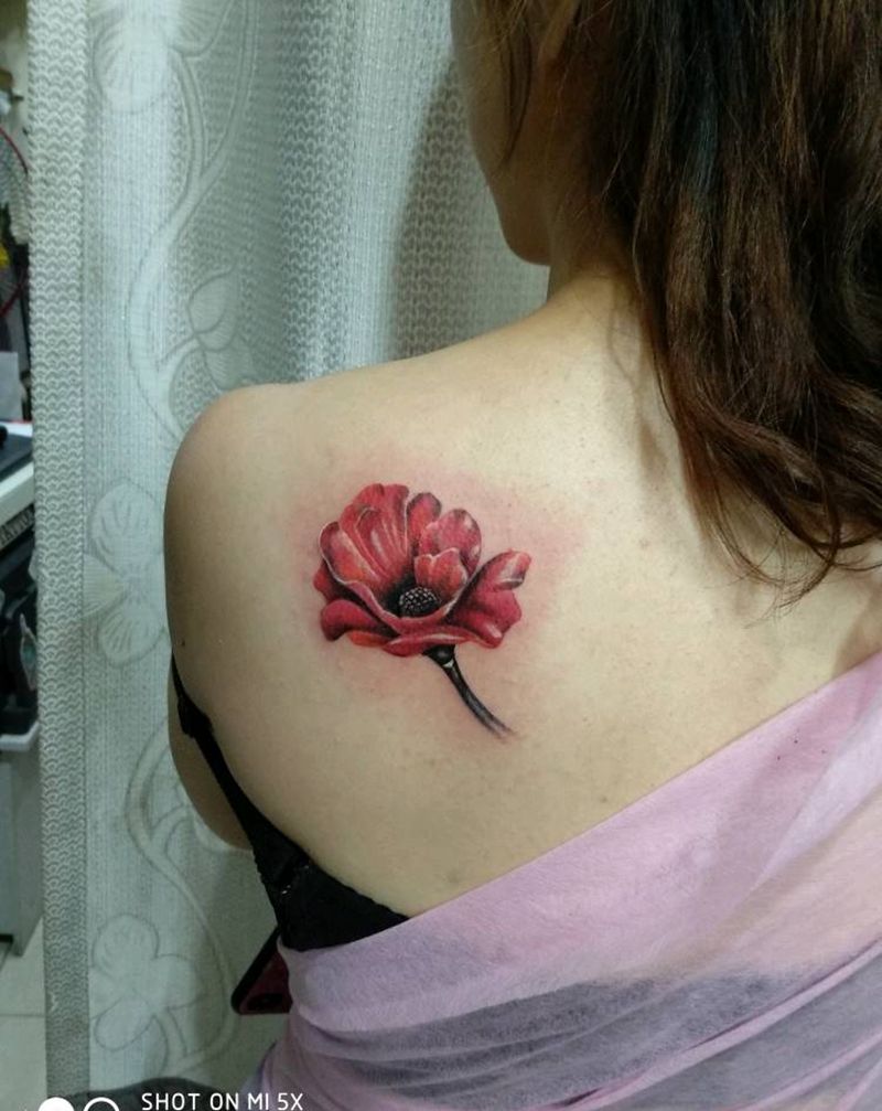 罂粟花纹身图片