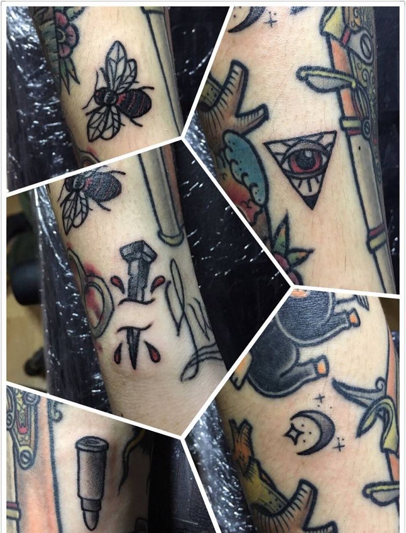 今天的小图纹身图片_成品手臂欧美清新人物动物鬼神原创纹身图案