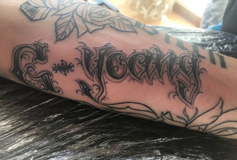 G-yoang奇卡诺纹身图片_成品欧美字符原创纹身图案