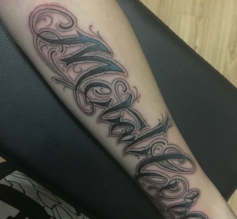 奇卡诺制作纹身图片_成品手稿欧美原创字符纹身图案