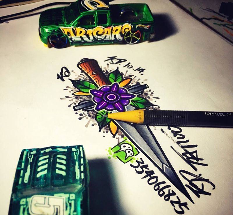 Old school纹身图片_手稿插画欧美纹身图案