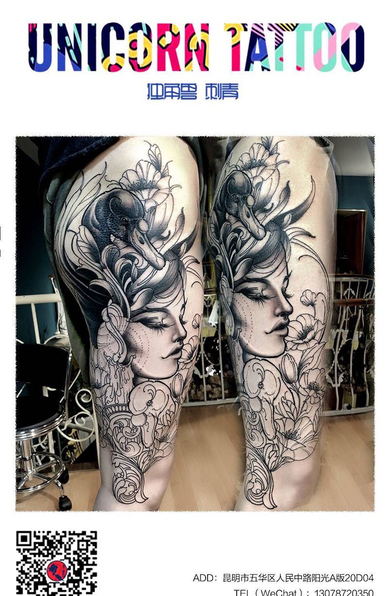 未完成纹身图片