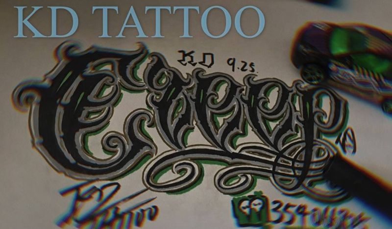 练习纹身图片_花体字奇卡诺纹身图案