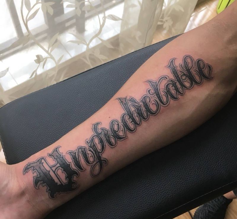 奇卡诺完成纹身图片_手稿成品手臂欧美字符纹身图案