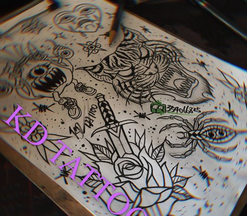 Old school纹身图片_Old School纹身图案