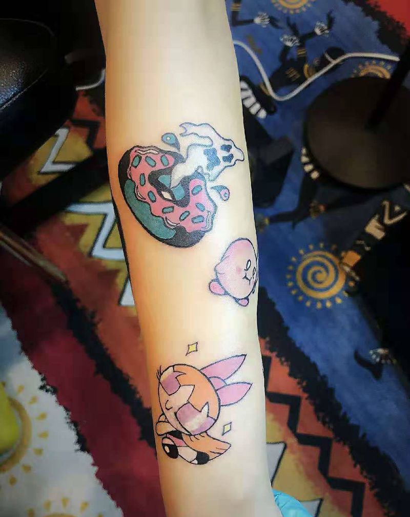 newschool小图拼花臂纹身图片_手臂New School纹身图案