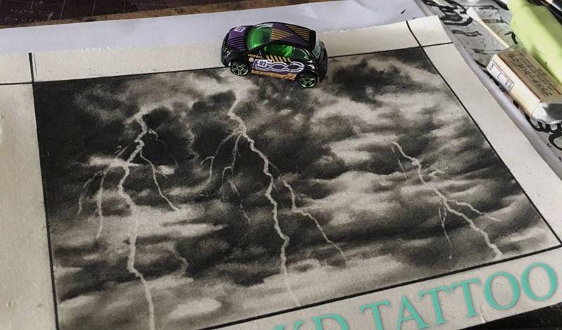 练习纹身图片_欧美写实云纹身图案