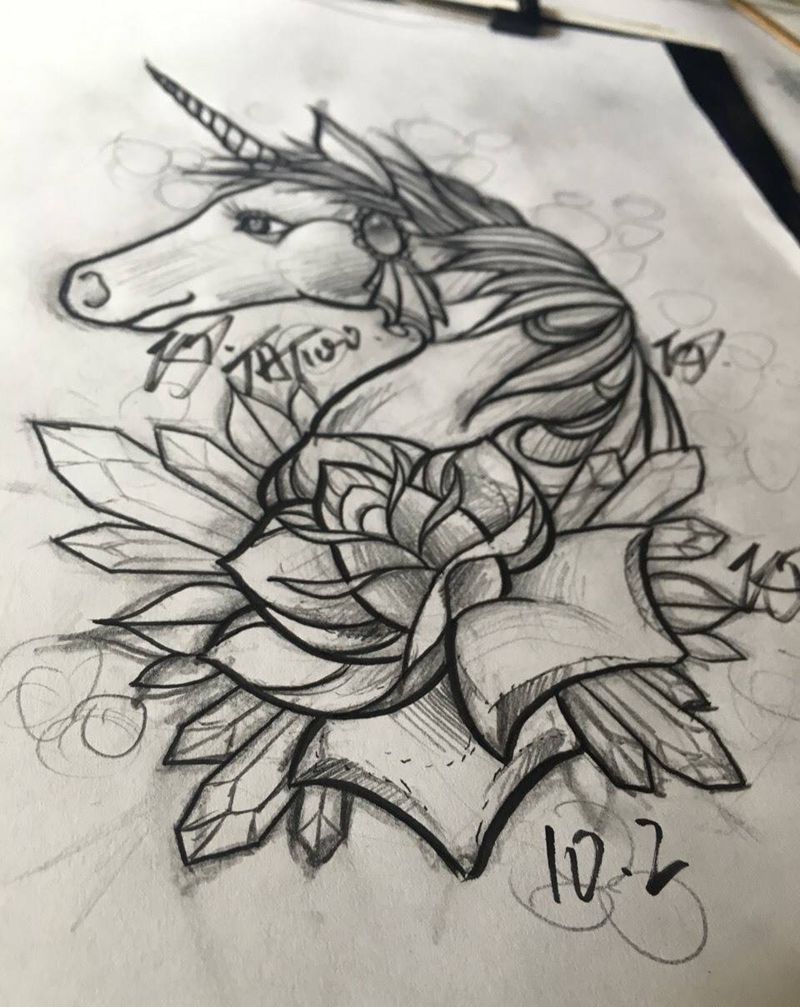 今天进度纹身图片_成品手稿腿部欧美纹身图案