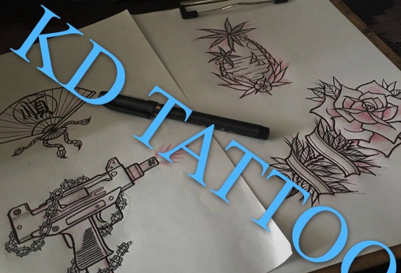 稿子纹身图片_成品手稿插画欧美字符纹身图案