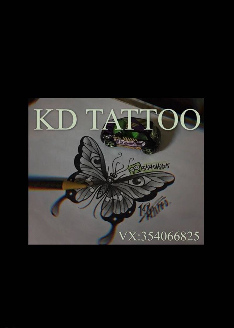 蝴蝶纹身图片_Old School纹身图案