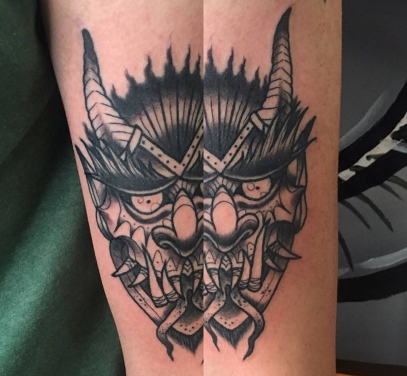 今天old纹身图片_手臂欧美鬼神恶魔纹身图案