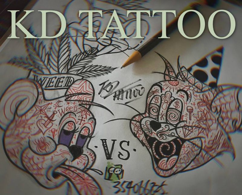 欢喜冤家纹身图片_Old School纹身图案