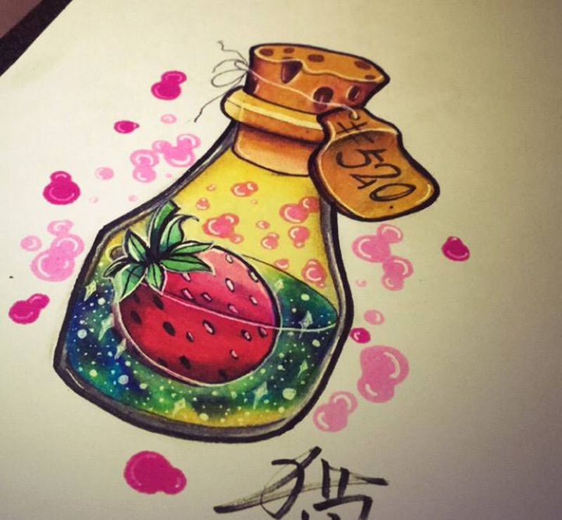 猫的稿纹身图片_手稿插画欧美纹身图案