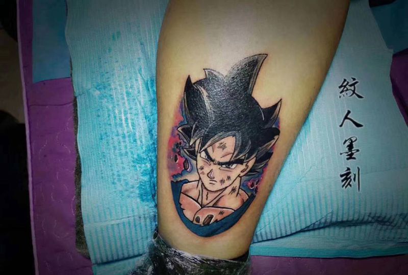 动漫人物纹身图片_脚部纹身图案