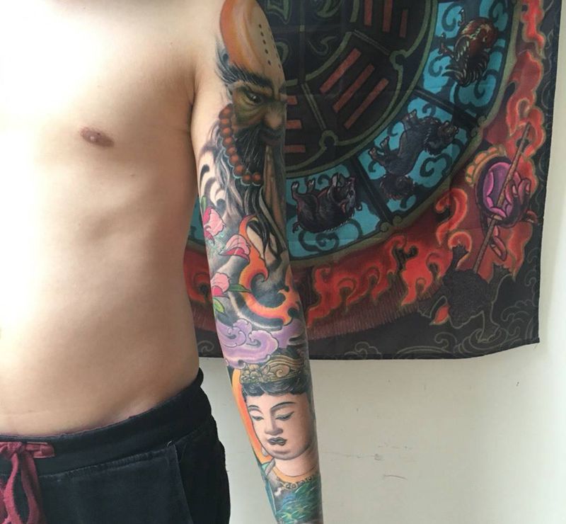 上图纹身图片_成品传统纹身图案