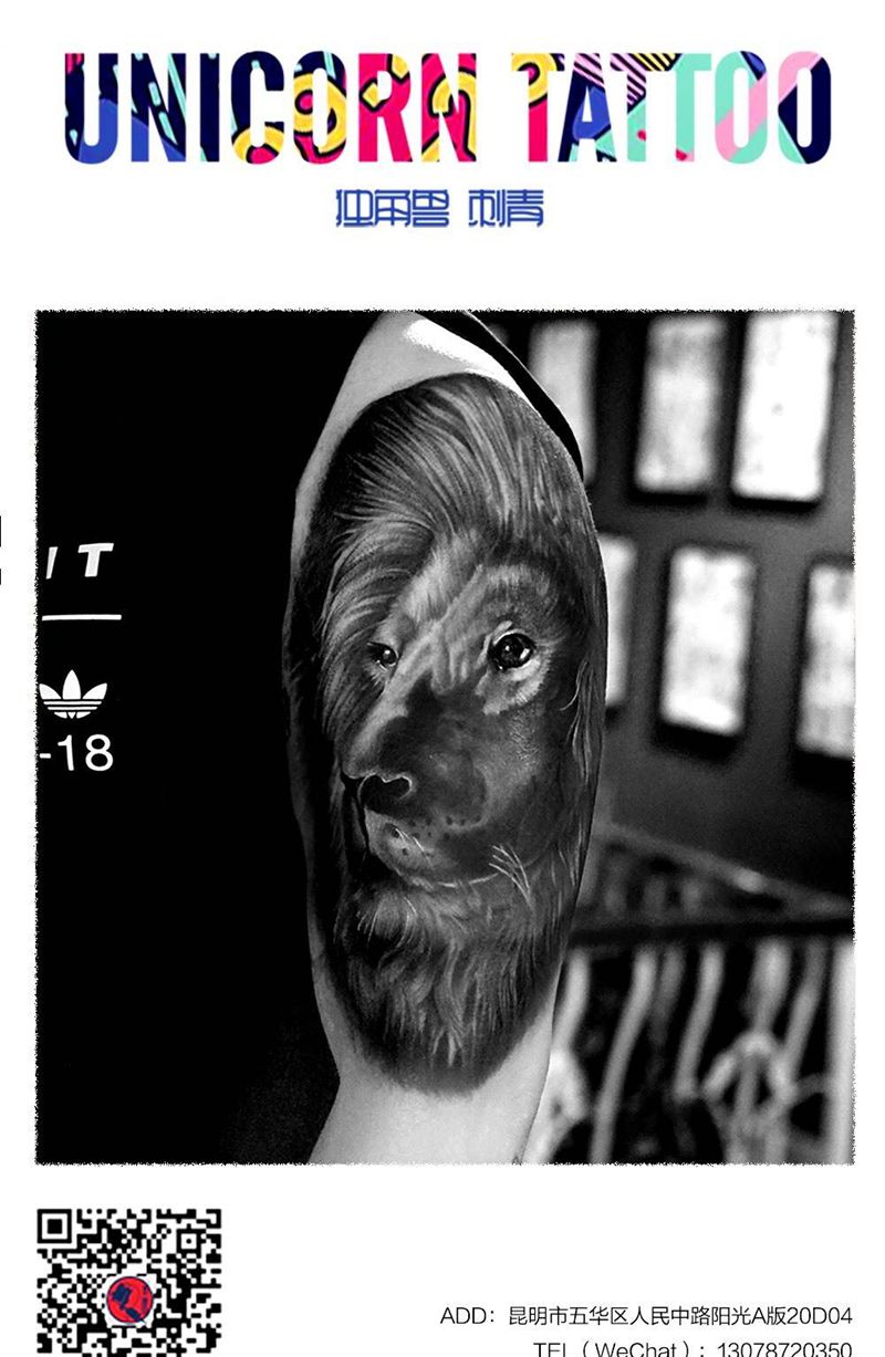 写实狮子纹身图片