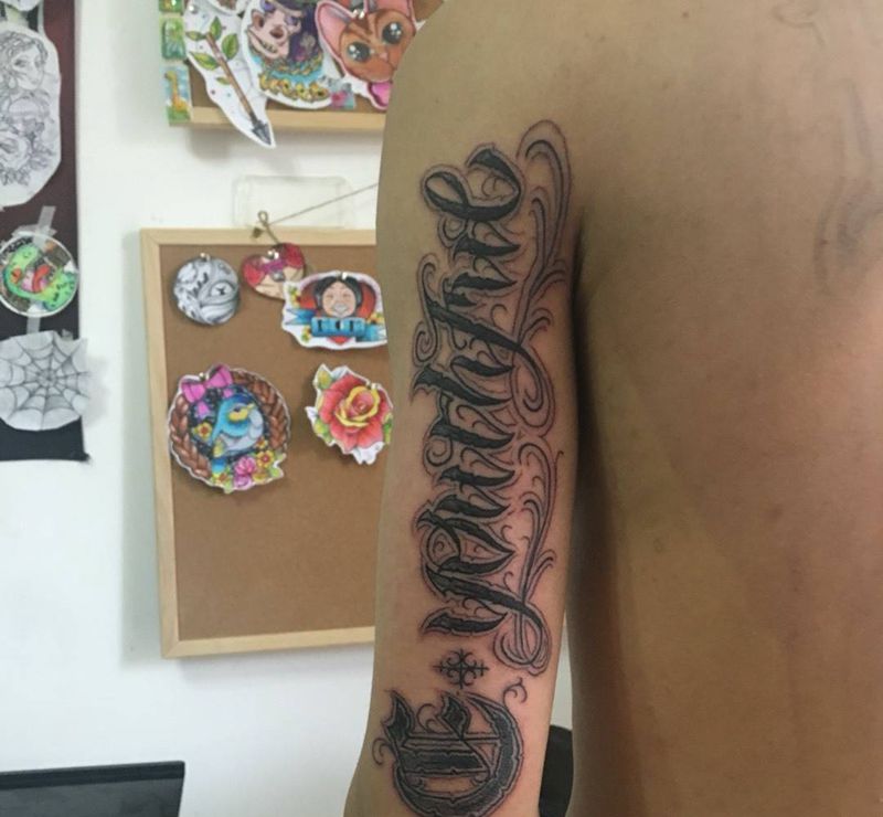 奇卡诺纹身图片_手稿成品欧美字符原创纹身图案