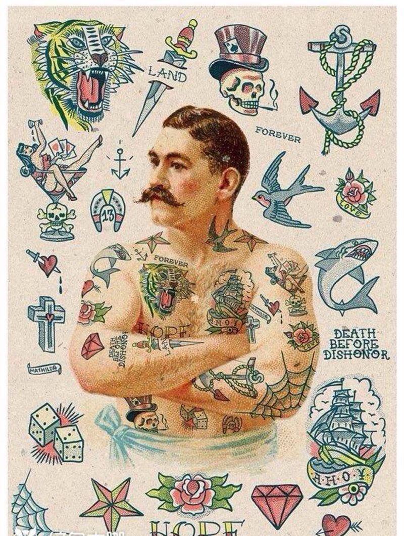 标准配置纹身图片_欧美传统纹身图案