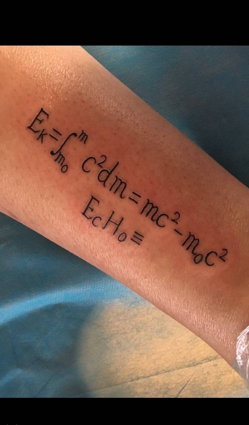物理公式纹身图片_成品腿部欧美清新字符纹身图案