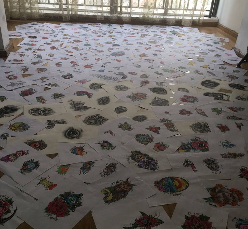 路才刚刚开始纹身图片_手稿插画欧美纹身图案