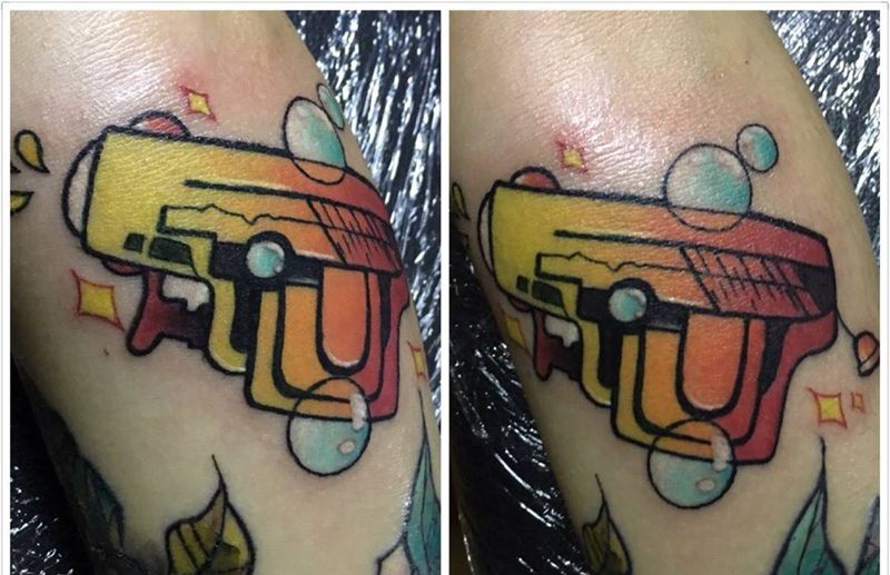 old school纹身图片_成品插画欧美清新动物植物纹身图案