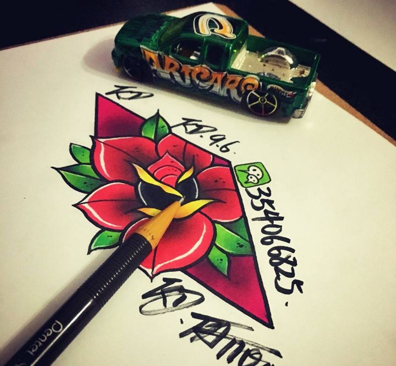 Old school纹身图片_手稿插画欧美纹身图案