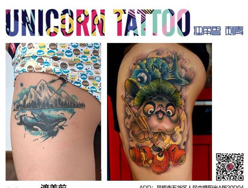 旧文身遮盖纹身图片