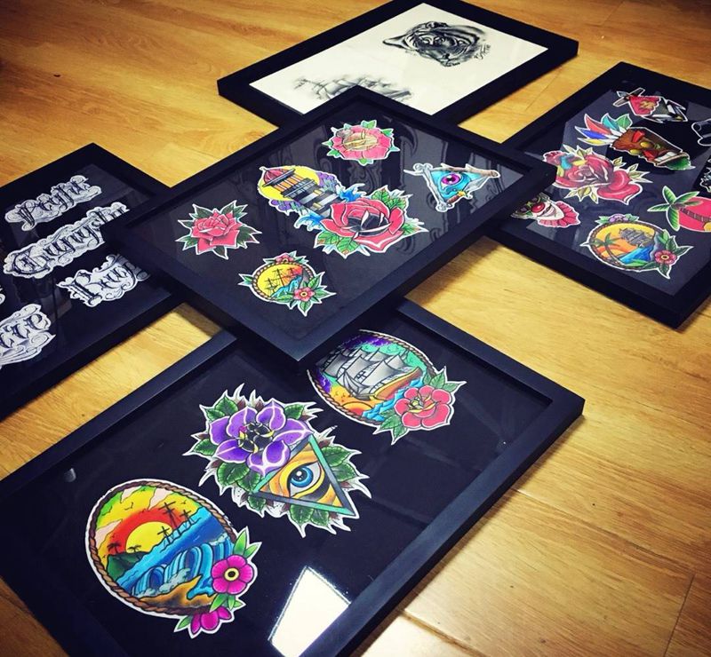 old school纹身图片_成品手稿插画欧美纹身图案