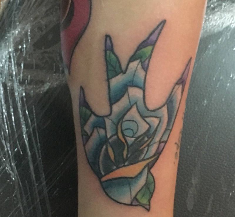 今天作品纹身图片_成品手稿插画手臂欧美纹身图案