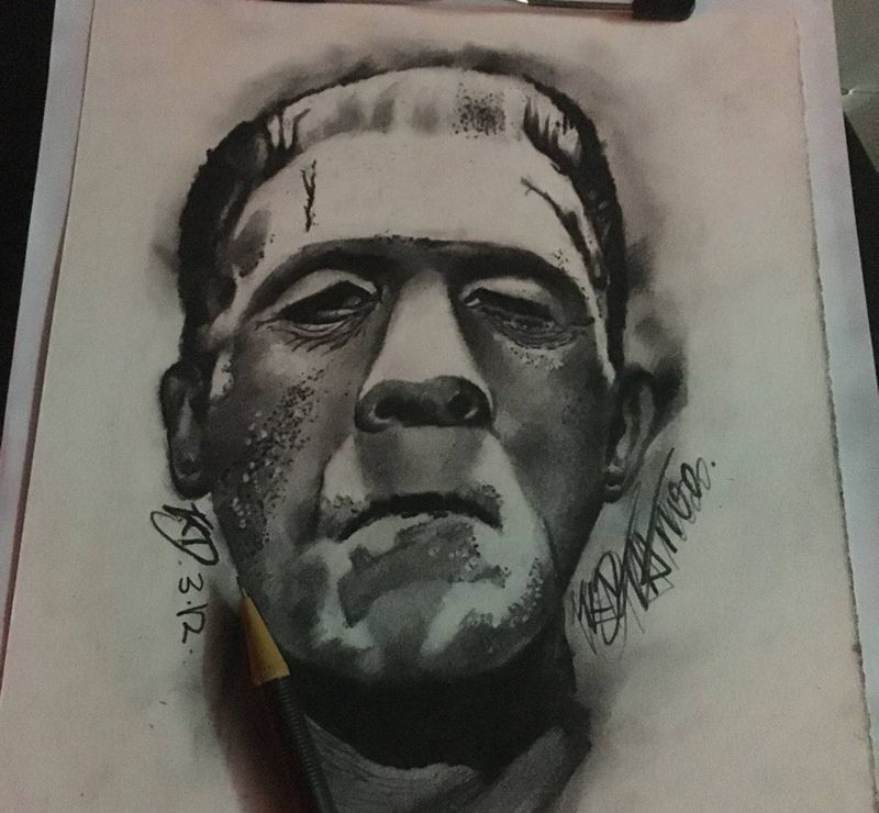 素描写实肖像纹身图片_手稿插画欧美写实人物纹身图案