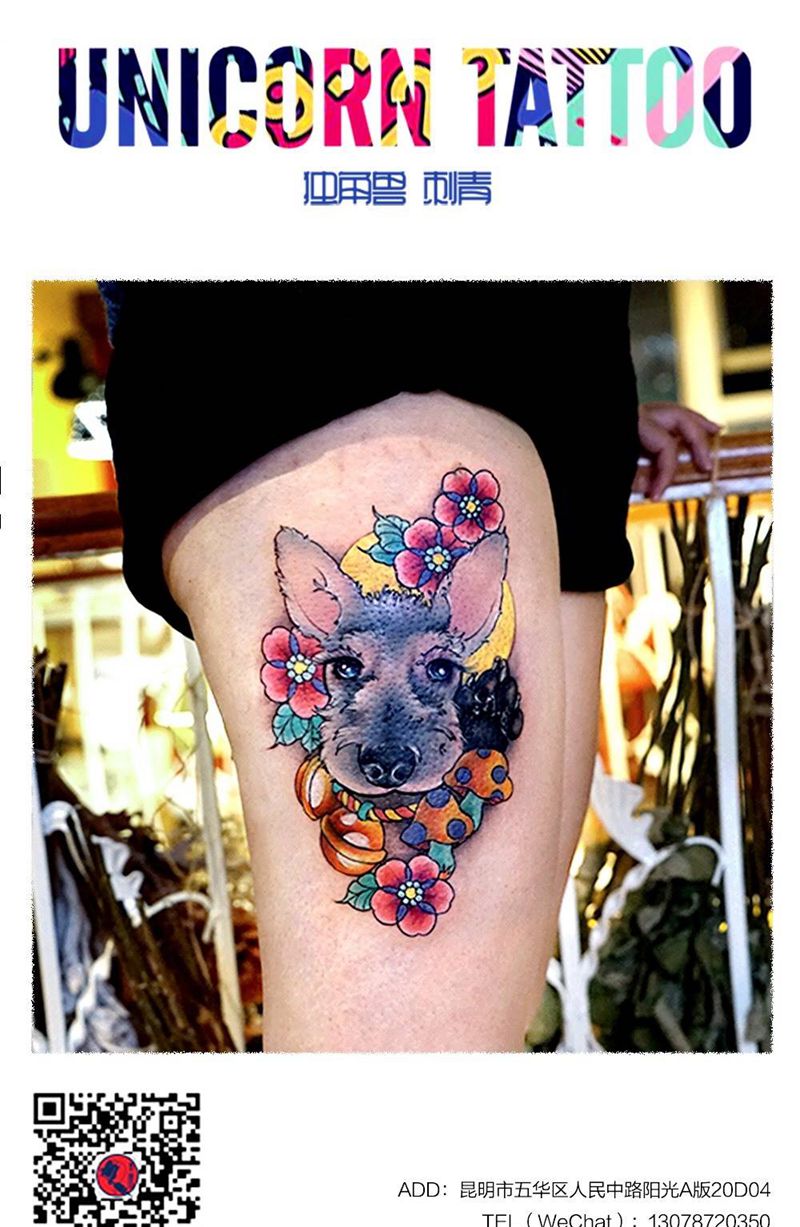 自家雪纳瑞纹身图片