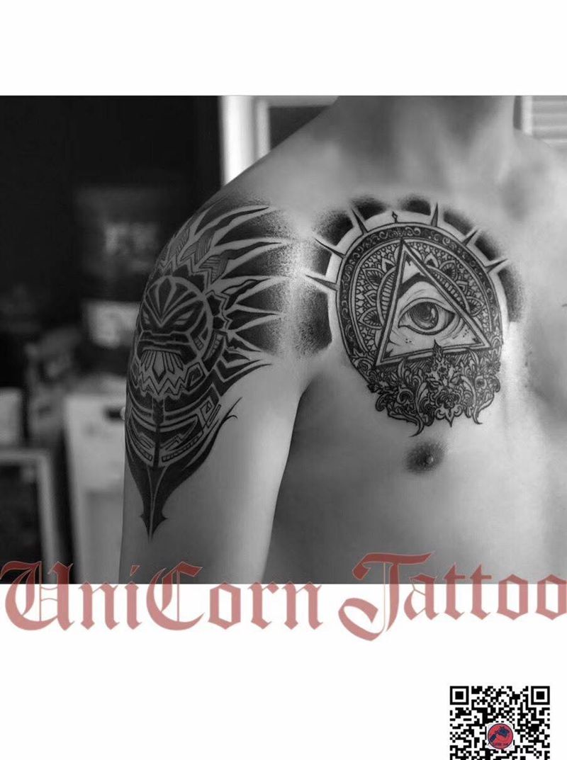 图腾纹身图片_成品肩部图腾原创纹身图案