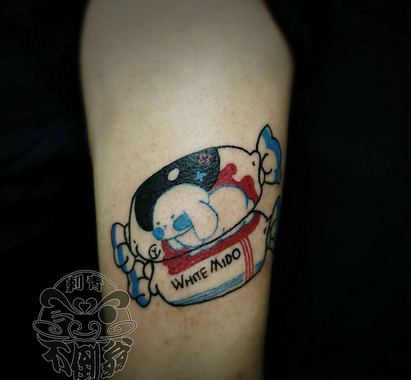 大白兔奶糖纹身图片_老传统纹身图案