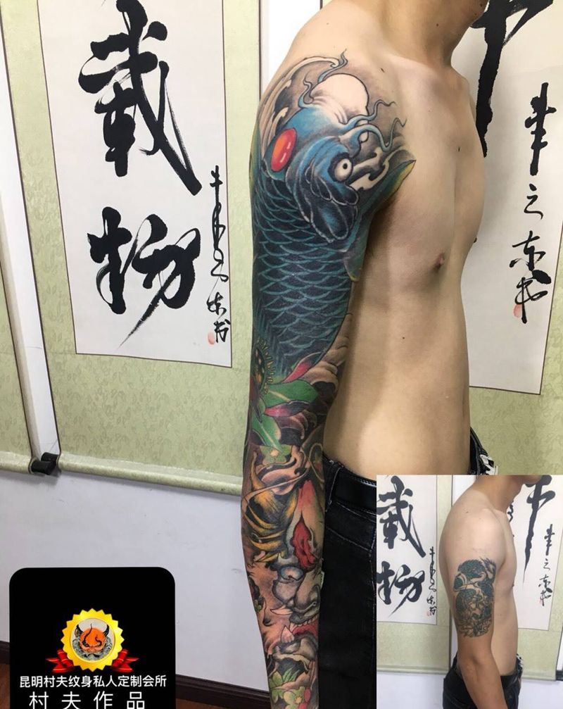 盖中盖纹身图片