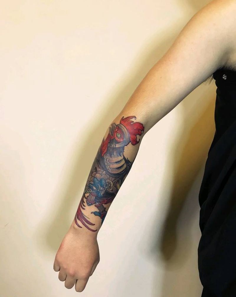 武士chicken纹身图片