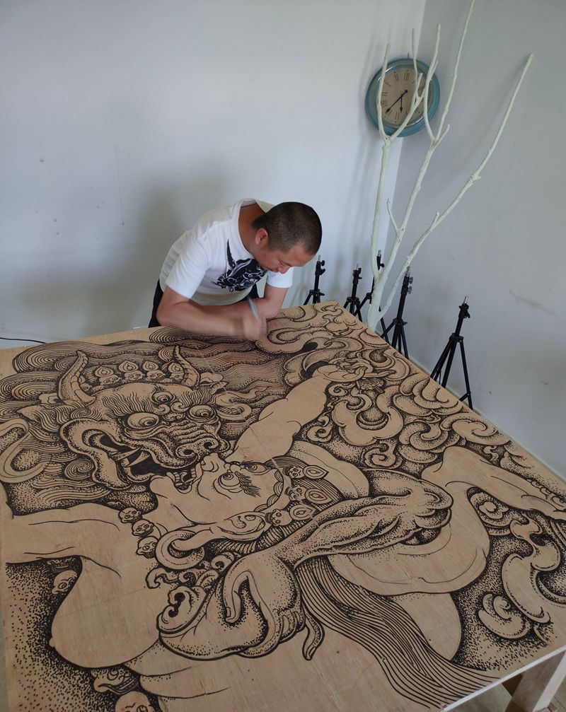 万物皆可纹纹身图片_藏式唐卡中式老传统纹身图案